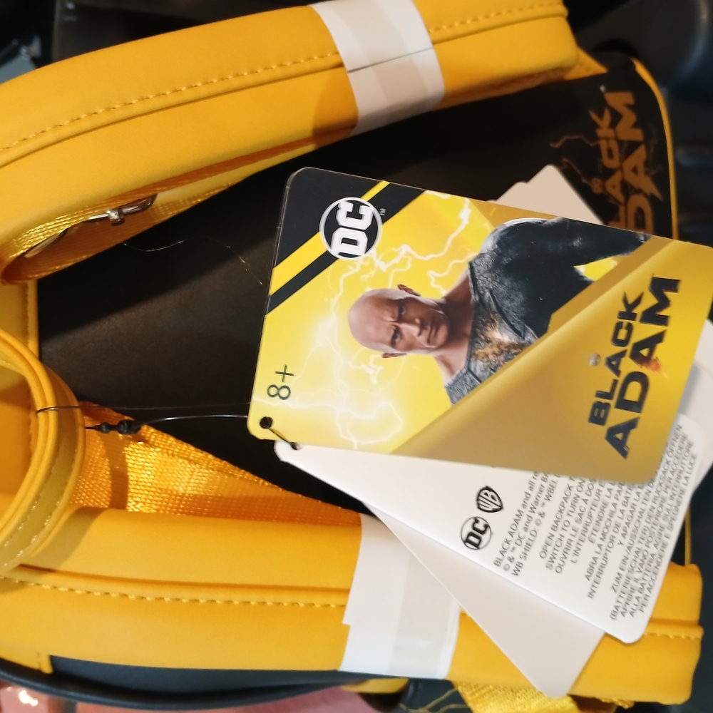 DC Black Adam Yellow and Black Men's Bag